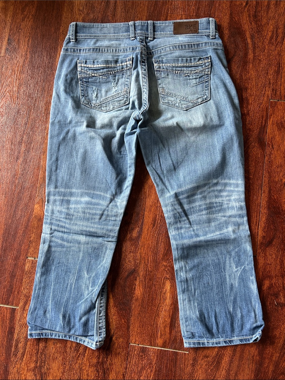 BKE Light Blue Washed Straight Jeans